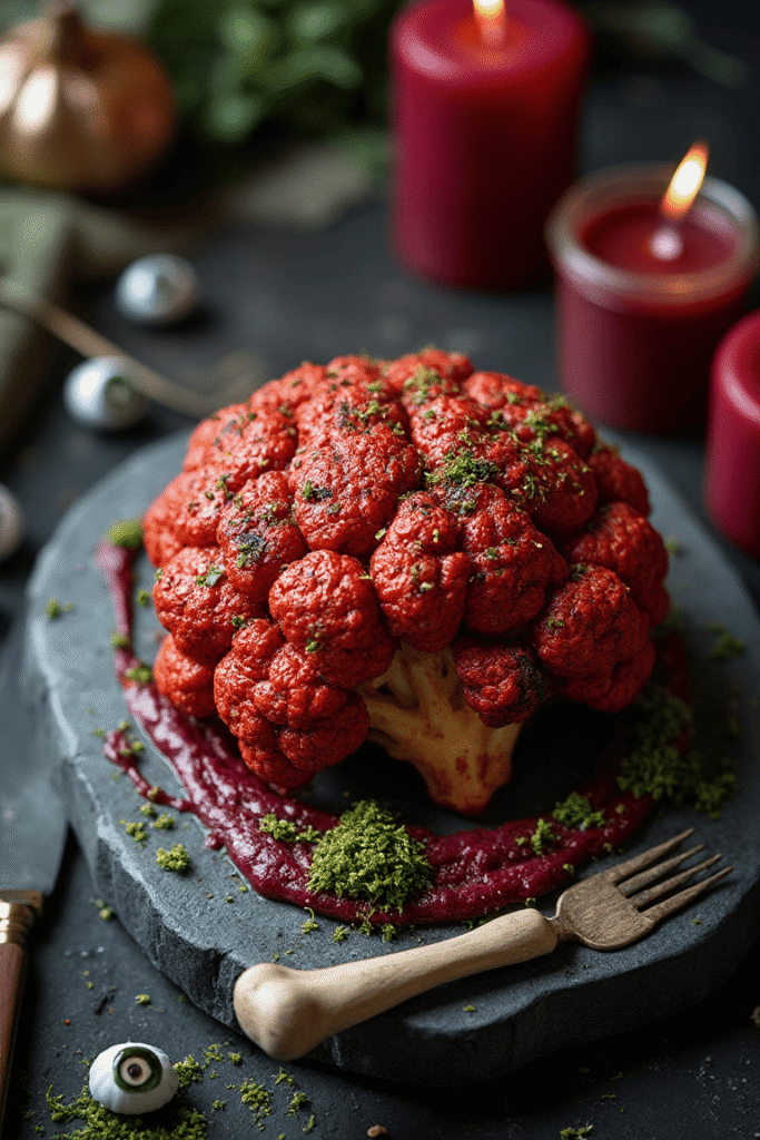 Charred Cauliflower Brain Roast