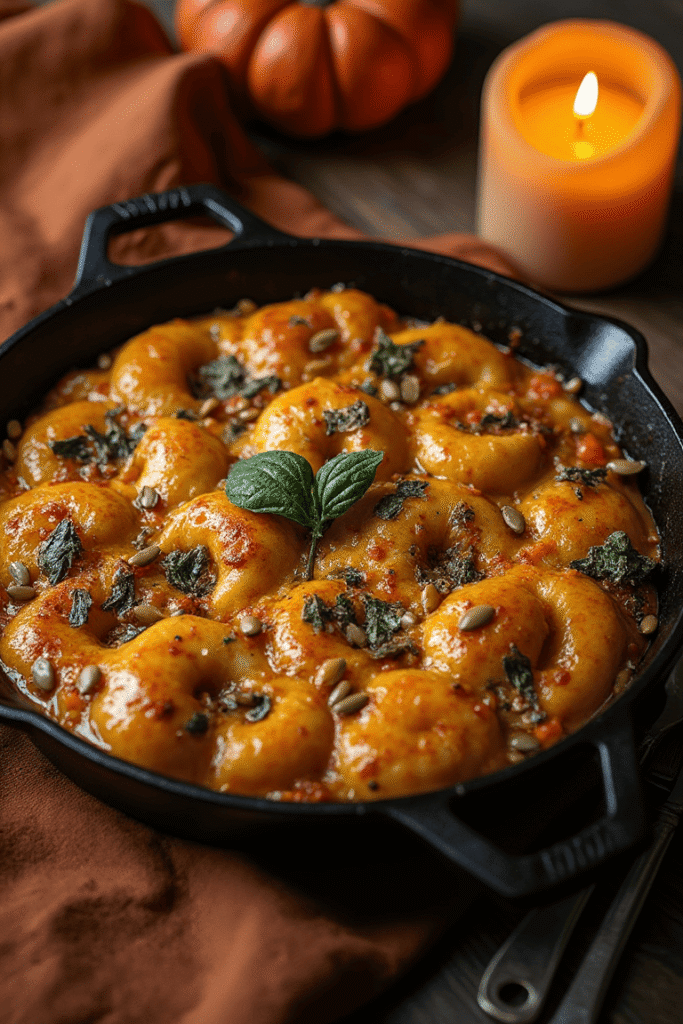 Fiery Pumpkin Gnocchi Bake