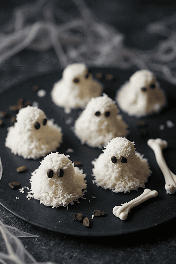 Ghostly Coconut Bites