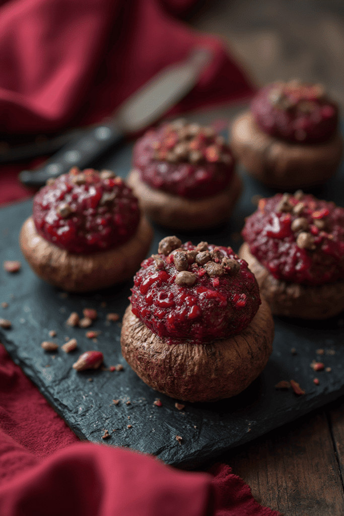 Gory Stuffed Mushrooms