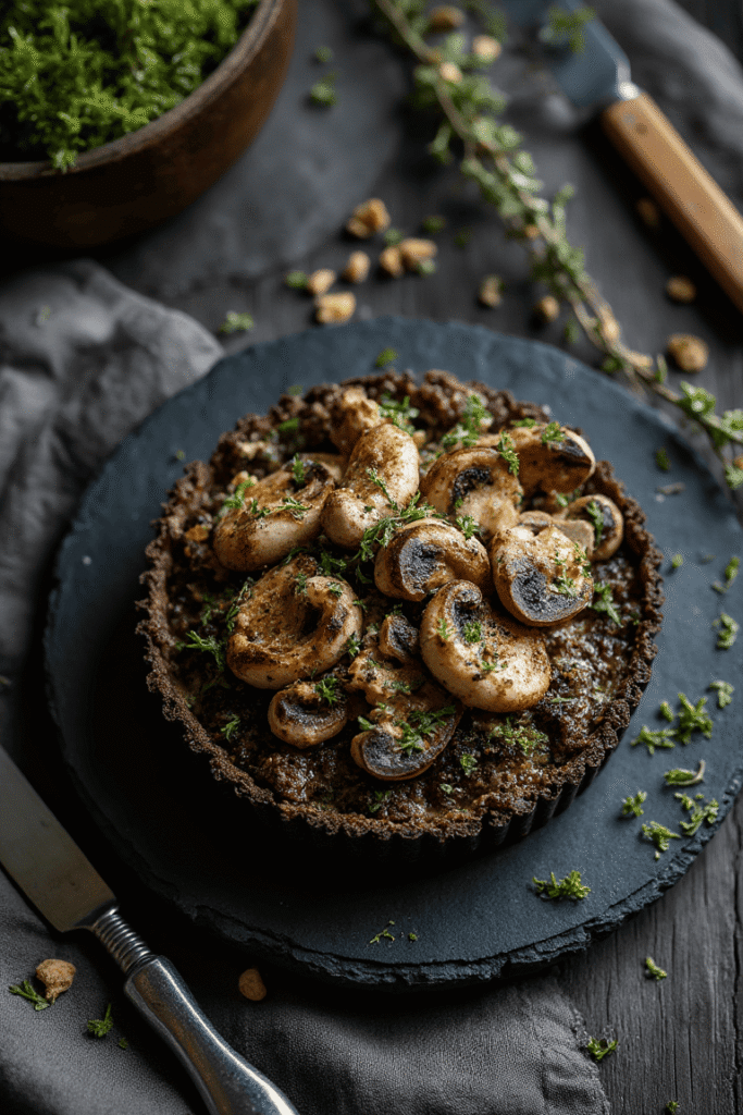 Haunted Forest Mushroom Tart