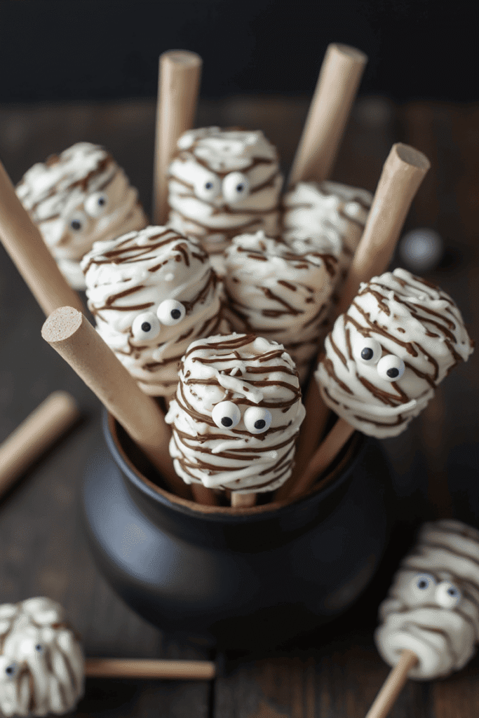 Marshmallow Mummy Pops