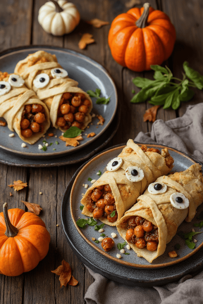Mummy Chickpea Wraps