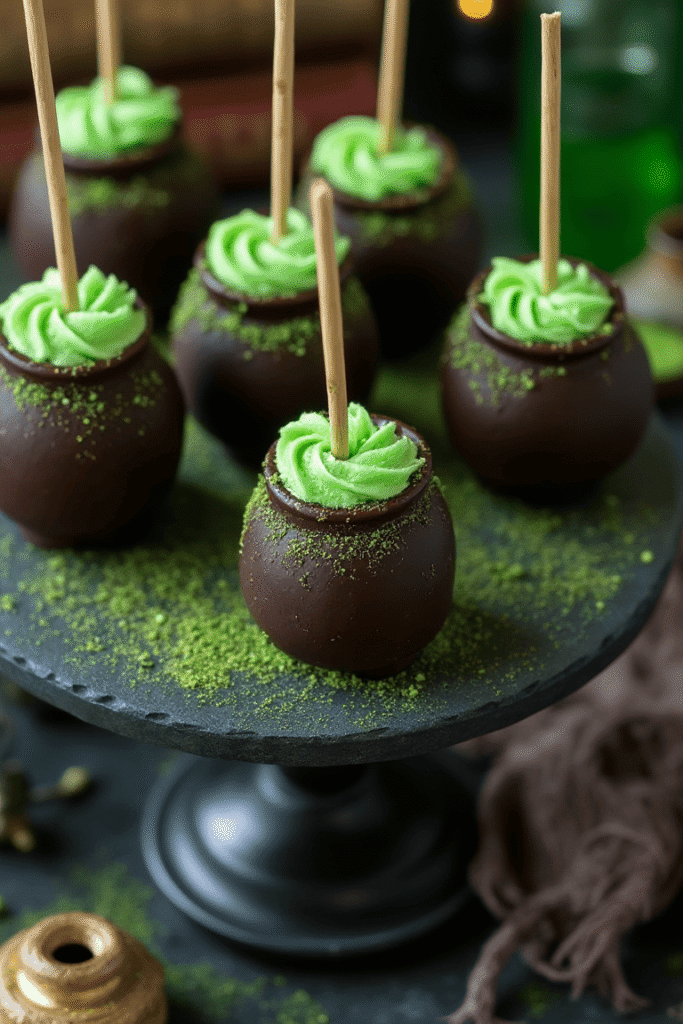 Pistachio Cauldron Pops