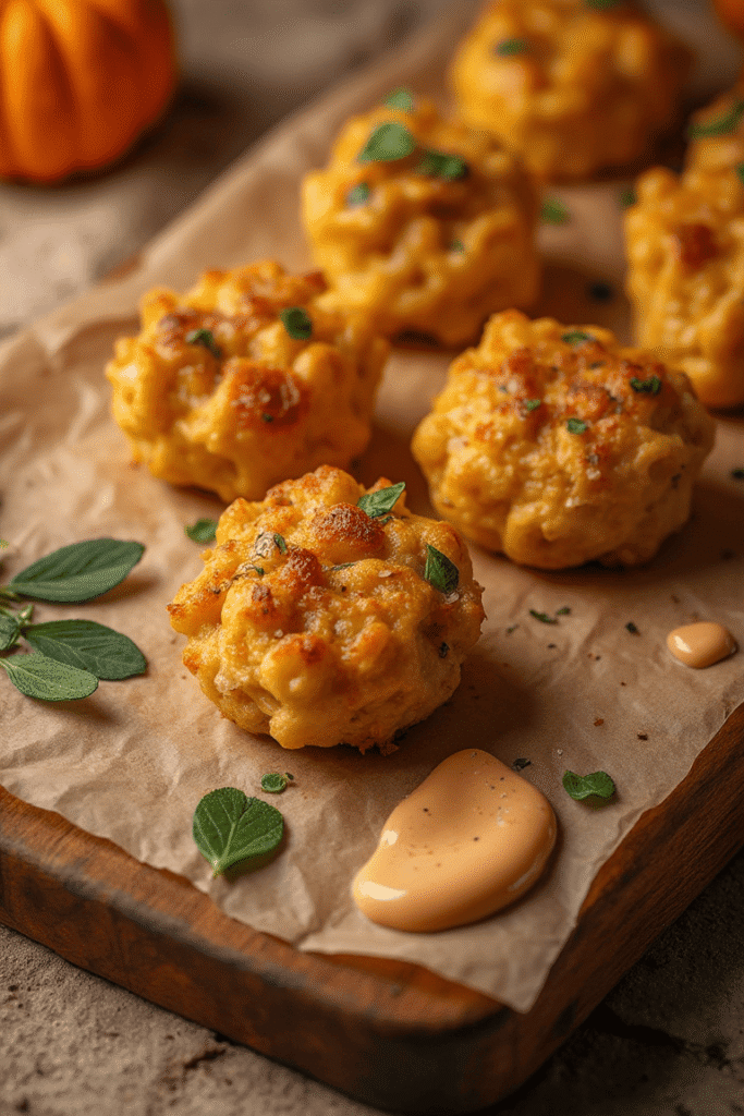 Pumpkin Mac Bites