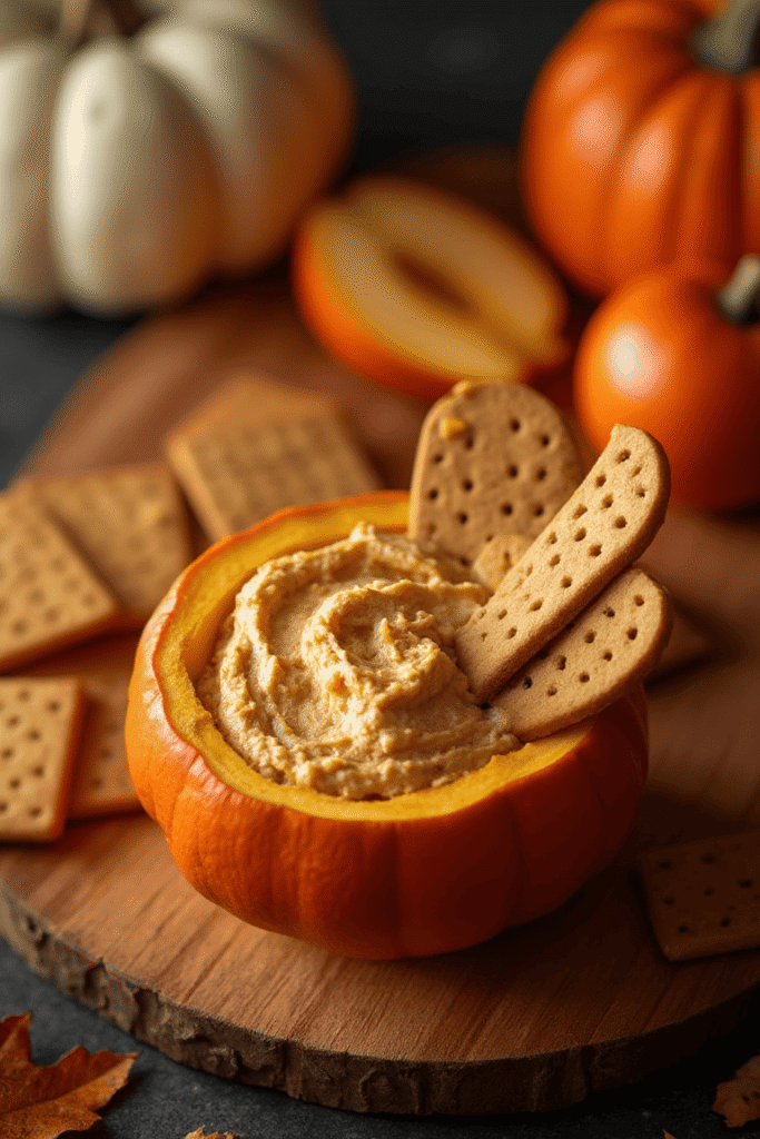 Pumpkin Pie Dip with Spooky Dippers