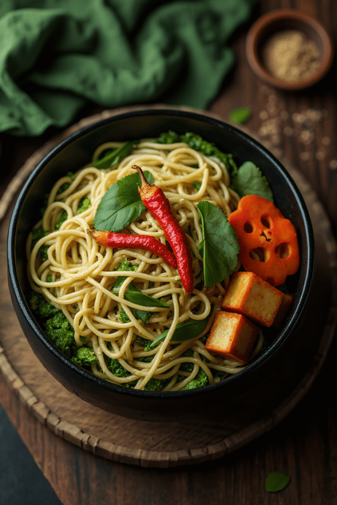 Swampy Green Curry Noodles