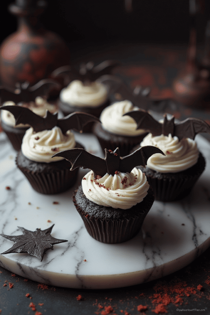 Velvet Bat Cupcakes