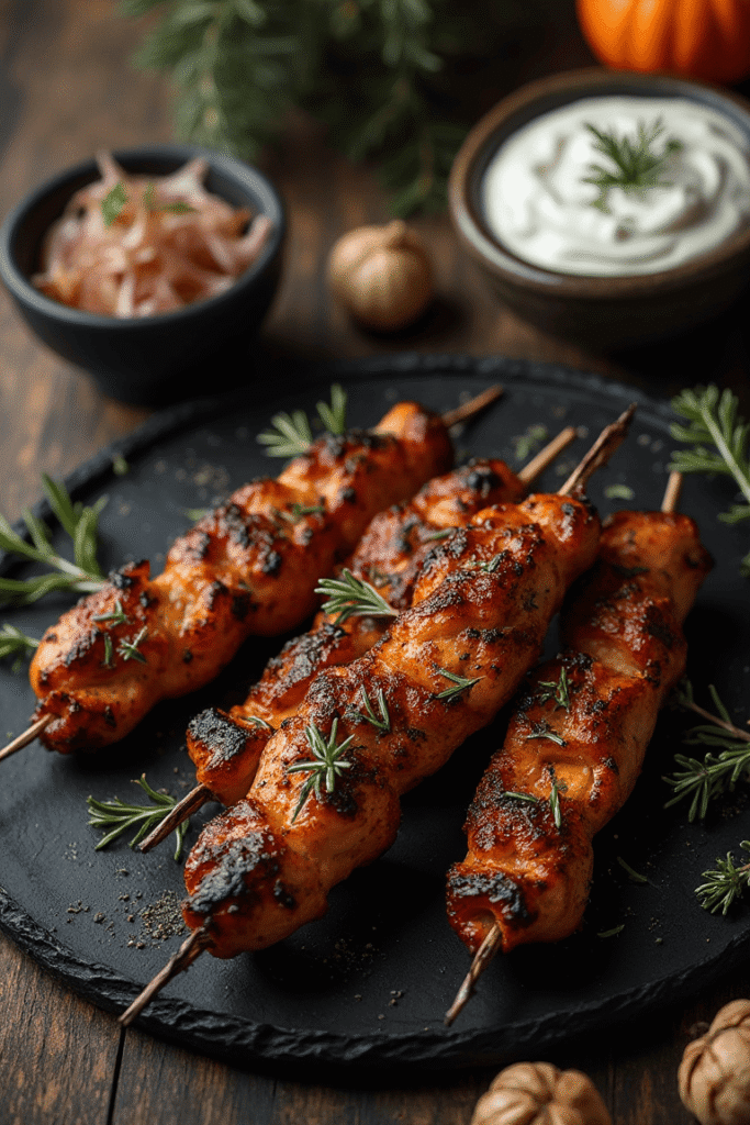 Witch’s Ember Chicken Skewers