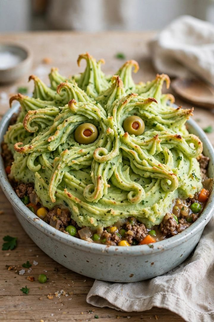 20 Best Halloween Dinner Ideas: Monster Mash Shepherd's Pie