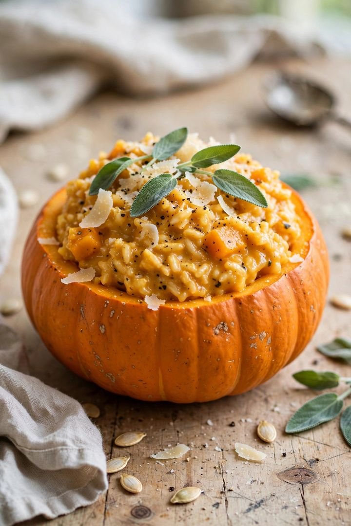 20 Best Halloween Dinner Ideas: Roasted Pumpkin Risotto